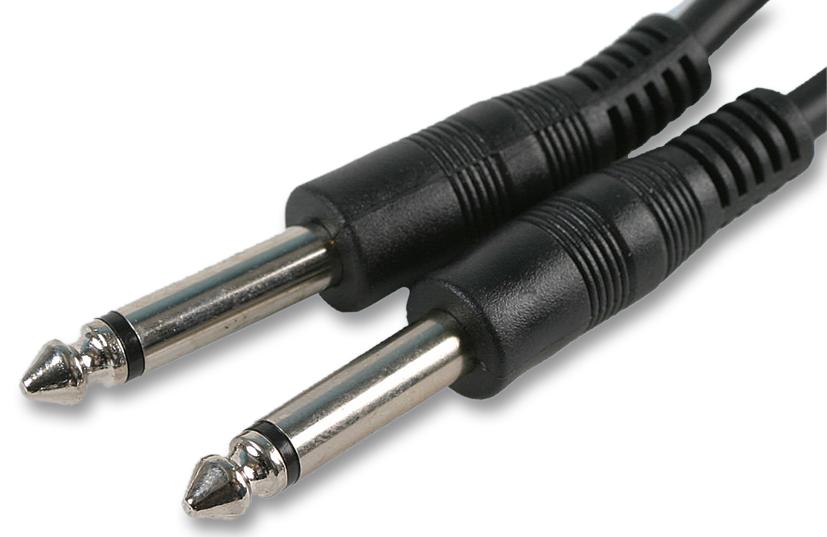 PSG03085 LEAD, 6.35MM MONO JACK PLUG-PLUG, 0.25M PRO SIGNAL