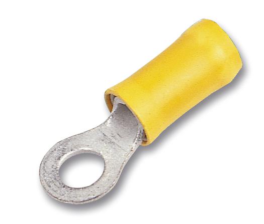 0-0035108-0 CRIMP TERMINAL, RING, PIDG, M4, YELLOW AMP - TE CONNECTIVITY