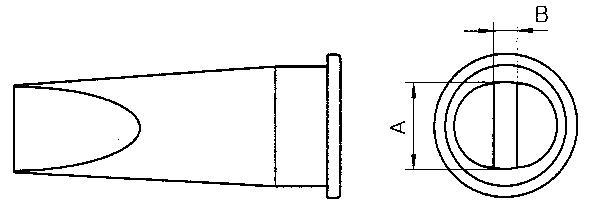 LHT E. TIP, CONICAL, FLAT, 6.7MM WELLER