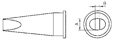 LHT D. TIP, CONICAL, FLAT, 4.7MM WELLER