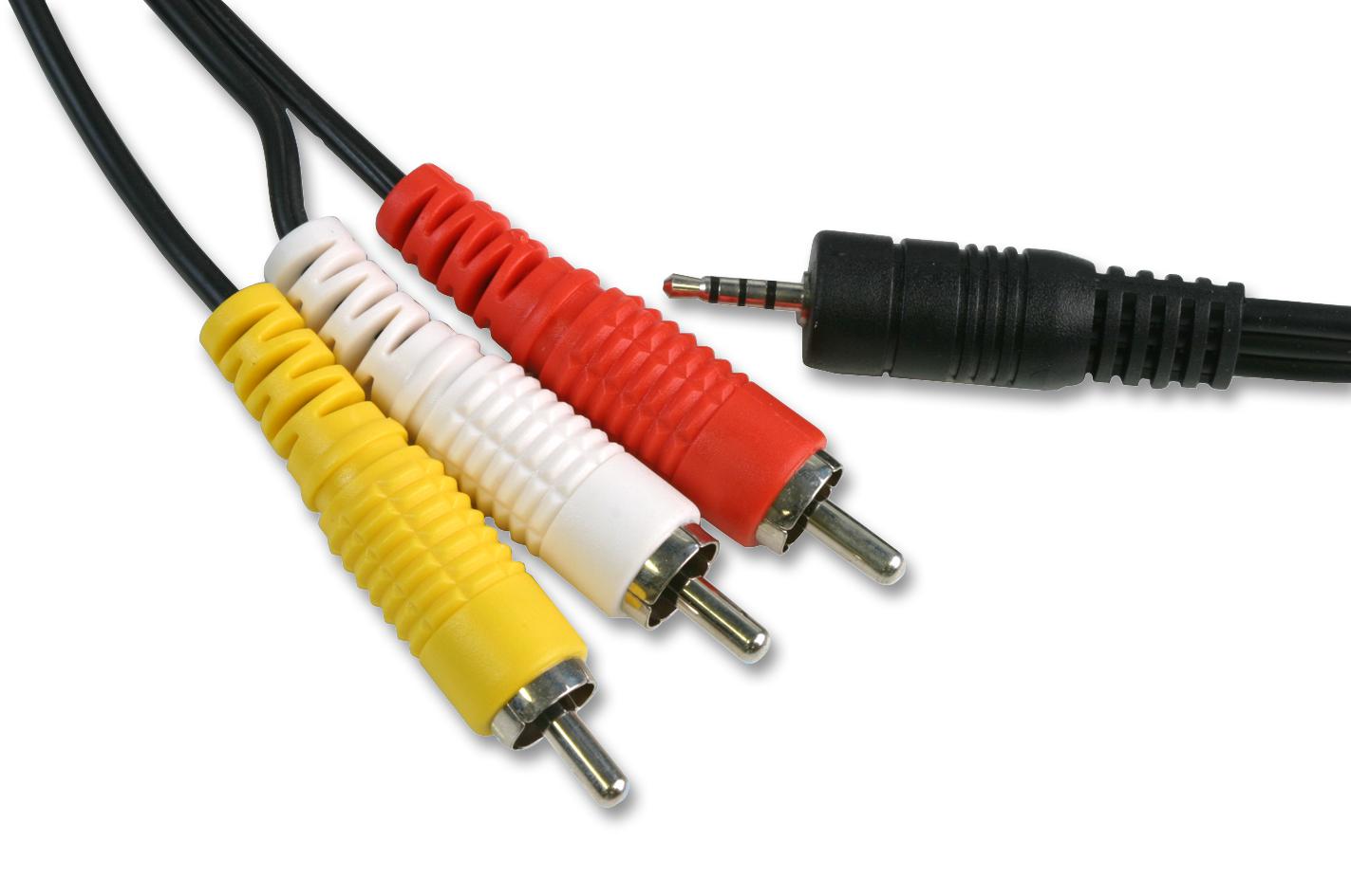 PSG00501 2.5MM 4P TO 3X PHONO 3M PRO SIGNAL