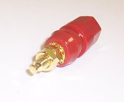 PSG01715 4MM BINDING POST, GOLD, RED PRO SIGNAL