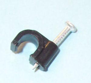 ROUND 4.0MM BLK CABLE CLIP, POLYETHYLENE, 4MM, BLACK PRO POWER