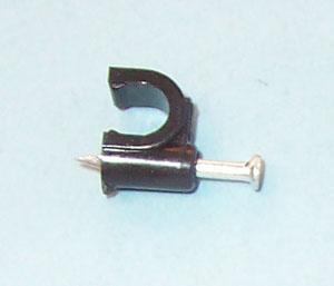 ROUND 6.0MM BLK CABLE CLIP, POLYETHYLENE, 6MM, BLACK PRO POWER