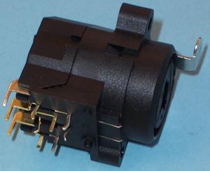 NCJ9FI-H SOCKET, XLR-1/4"JACK, SW, R/A NEUTRIK