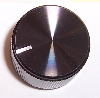 061-7006 KNOB, ALUMINIUM, BLACK, 23.8MM MULTICOMP