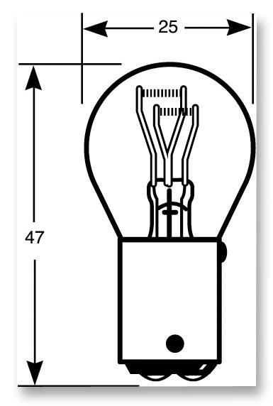 R294 STOP/TAIL LAMP, R294 24V 21W/5W BAY15D RING