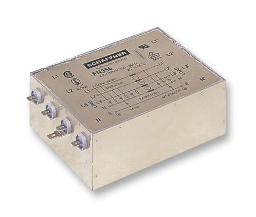 FN356-25-24 FILTER, 25A, 3 PHASE, NEUTRAL SCHAFFNER