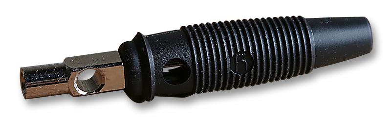 930058100. PLUG, 4MM, BLACK, PK5, SEP HIRSCHMANN TEST AND MEASUREMENT