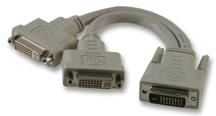 PS11268 LEAD DVI PLUG TO 2 SOCKETS 115MM PRO SIGNAL