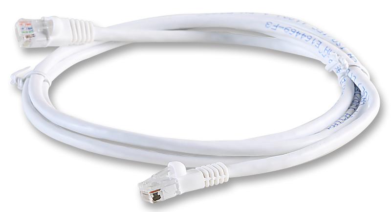 2965-2W PATCH LEAD, CAT5E, WHITE, 2M VIDEK