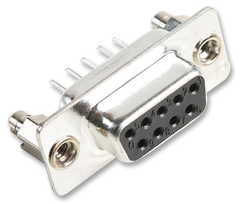 2301838-1 D-SUB CONN, RCPT, 9POS, THROUGH HOLE TE CONNECTIVITY