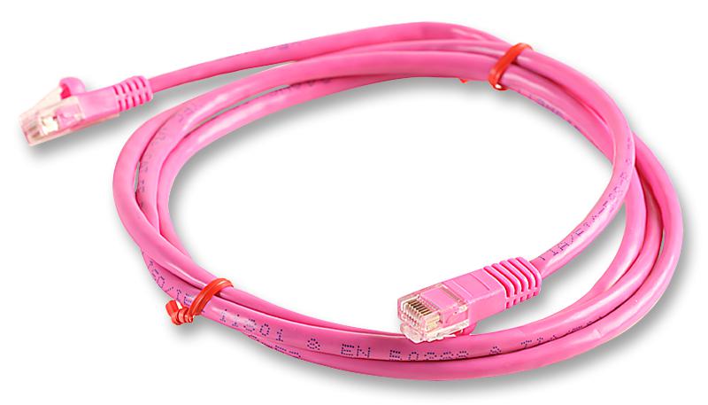 2965-0.3PK PATCH LEAD, CAT5E, PINK, 0.3M VIDEK