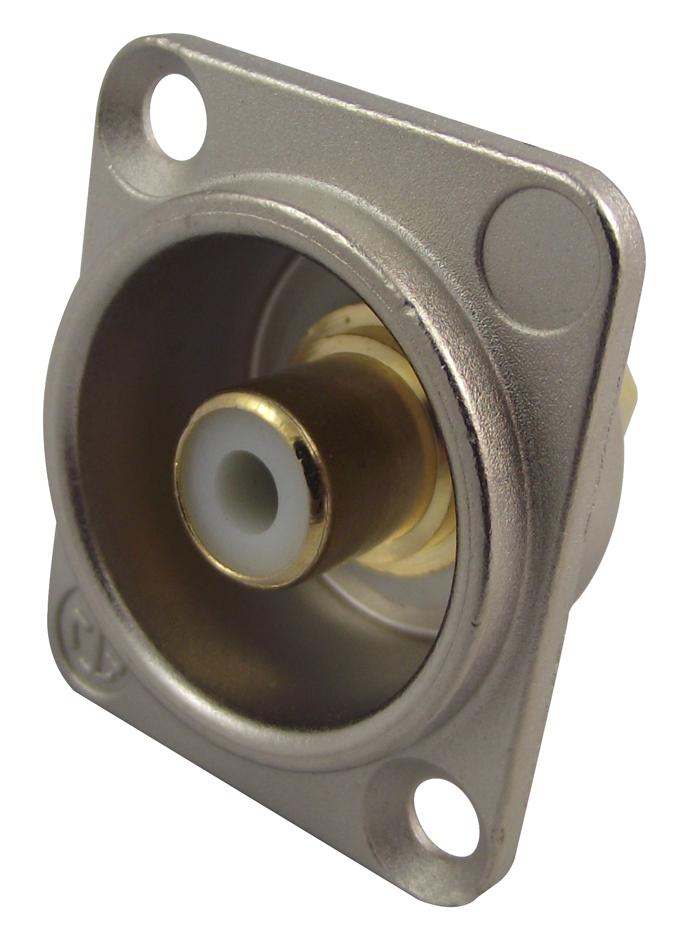 NF2D-9 SOCKET, PHONO, D SHELL, WHITE NEUTRIK