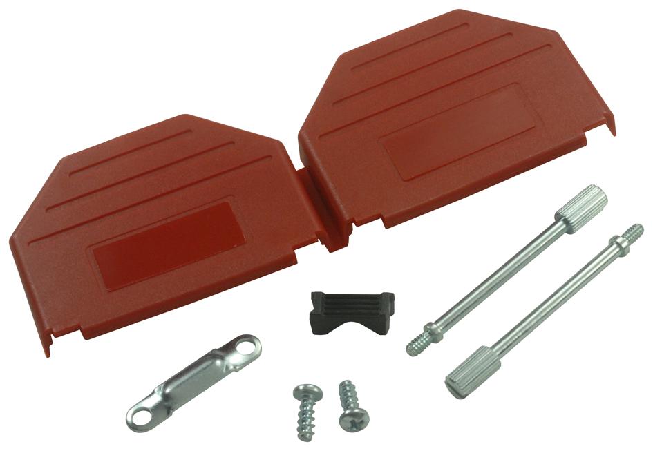 MHDPPK25-R-K BACKSHELL, D, RED, 25WAY MH CONNECTORS