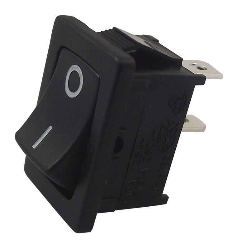 PRASA1-16F-BB0BW SWITCH, SPST, 16A, 125VAC, BLACK ALCOSWITCH - TE CONNECTIVITY