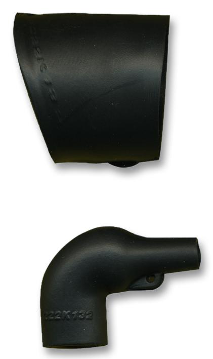 222K121-25-0 HEATSHRINK BOOT, RIGHT ANGLE LIP RAYCHEM - TE CONNECTIVITY