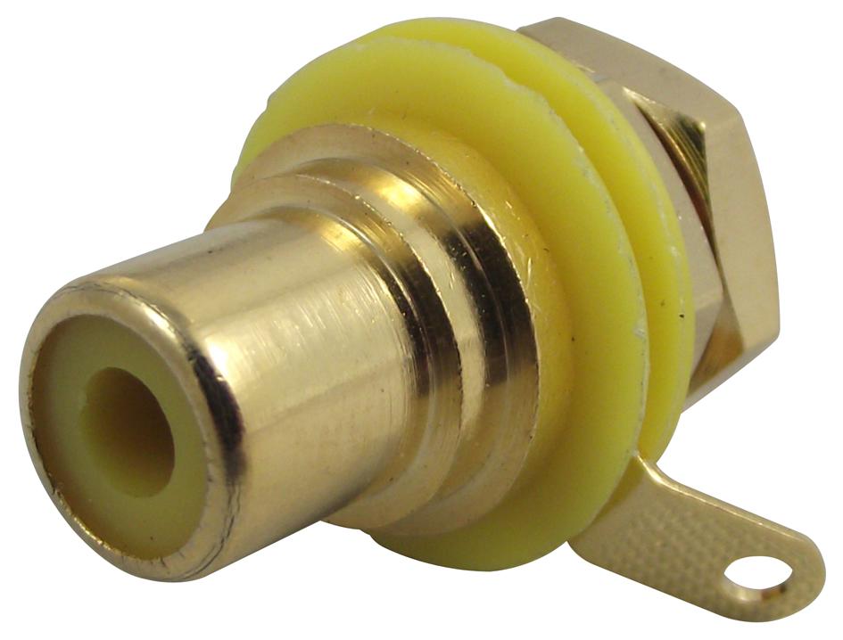 NYS367-4 SOCKET, PHONO, CHASSIS, YELLOW NEUTRIK