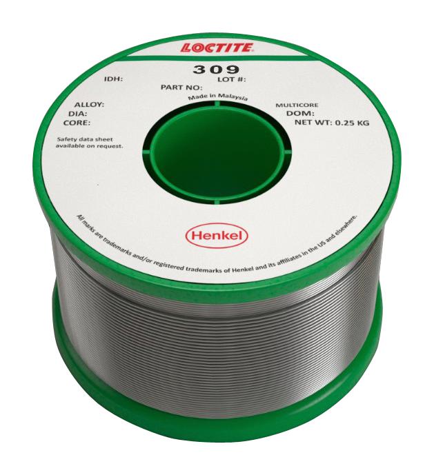 309 60EN 5C 0.9MM R 250G SOLDER WIRE, 60/40, 0.9MM, 250G MULTICORE / LOCTITE