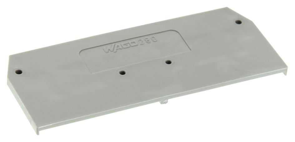 280-324 ENDPLATE, GREY, 2.5MM WIDE WAGO
