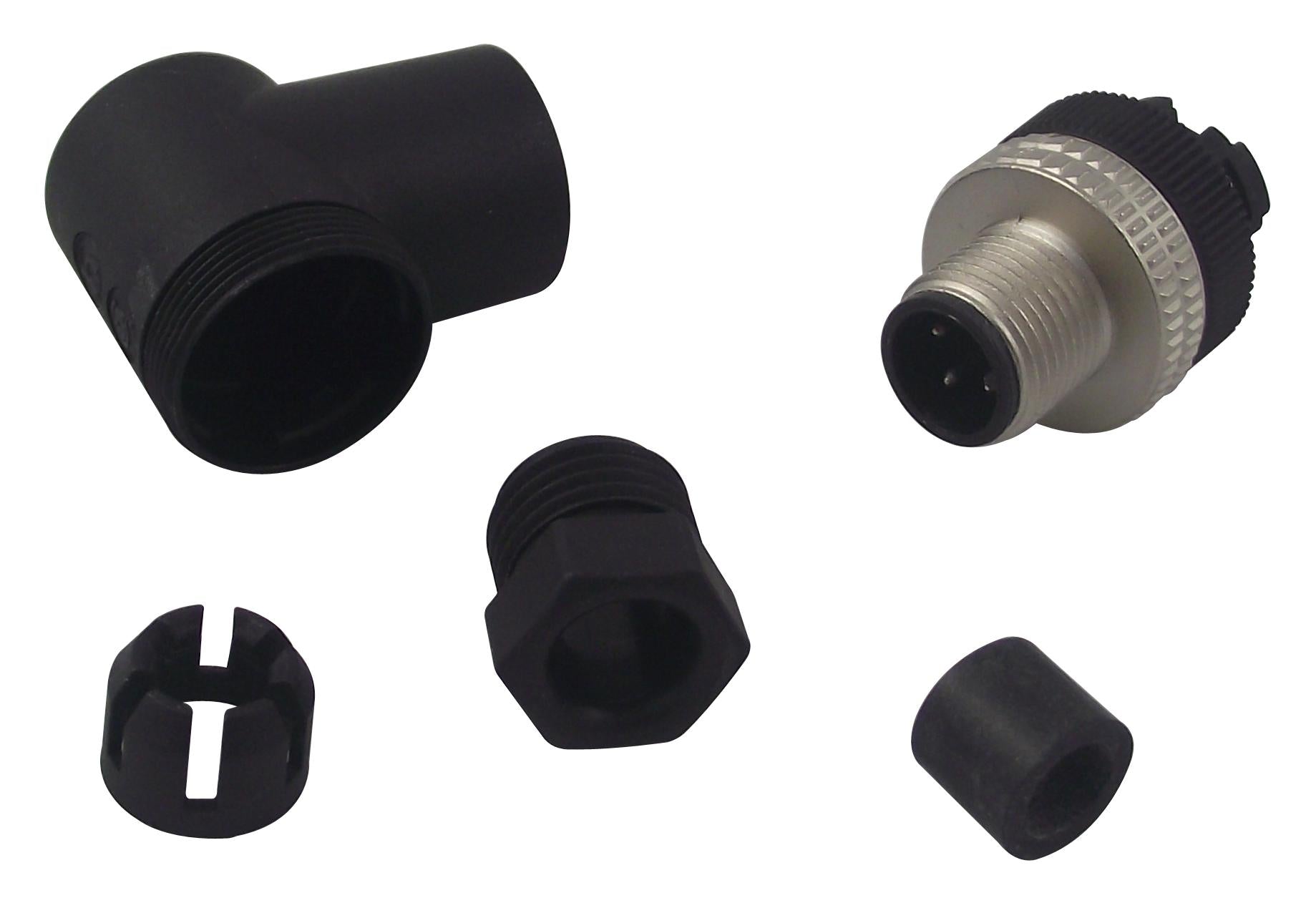 ELWIST 4012 PG7 PLUG, FREE, ANGLED, M12, 4 WAY HIRSCHMANN