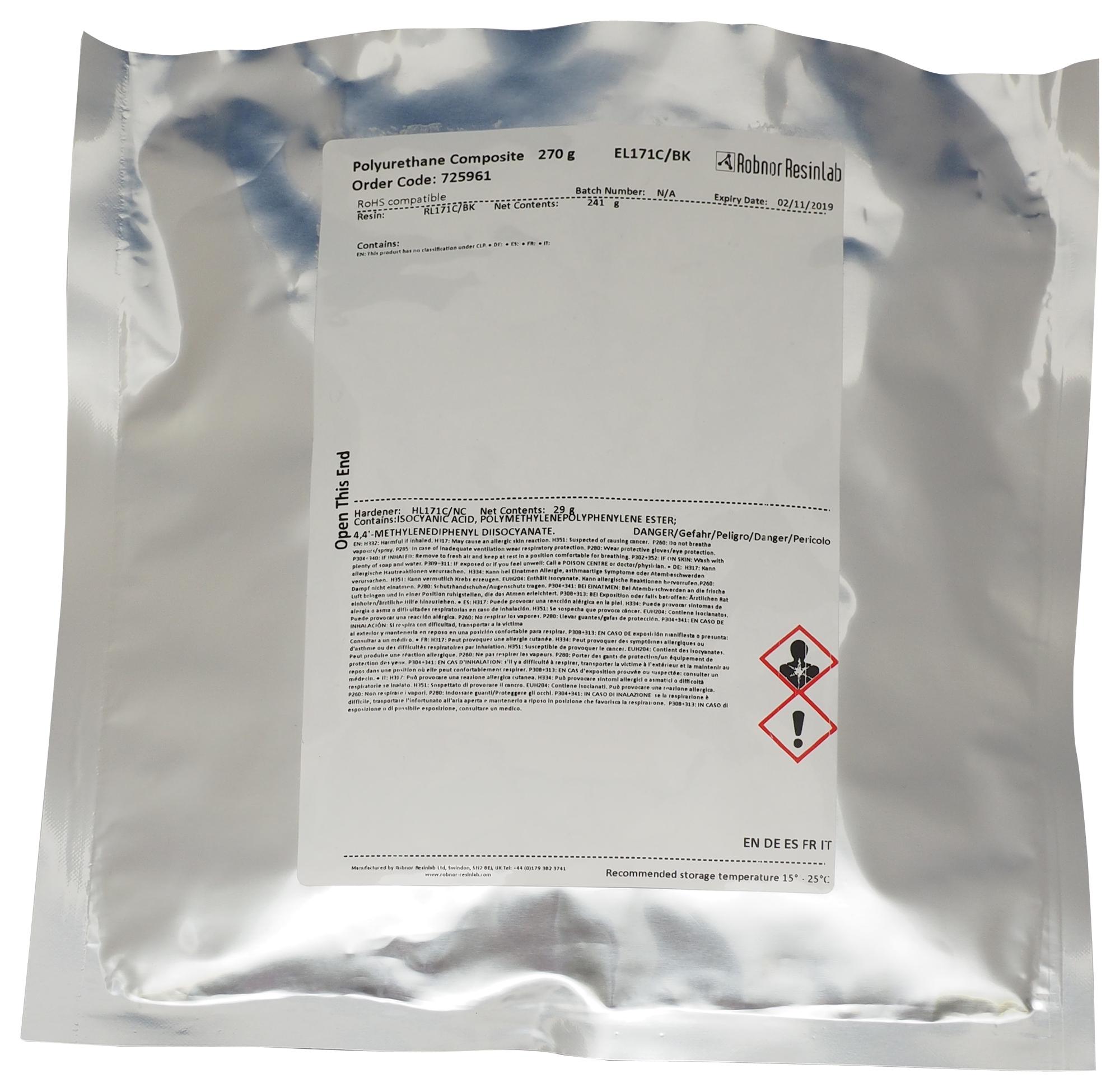 EL171C/270 RESIN, POLYURETHANE, TWIN PACK, 270G ROBNOR