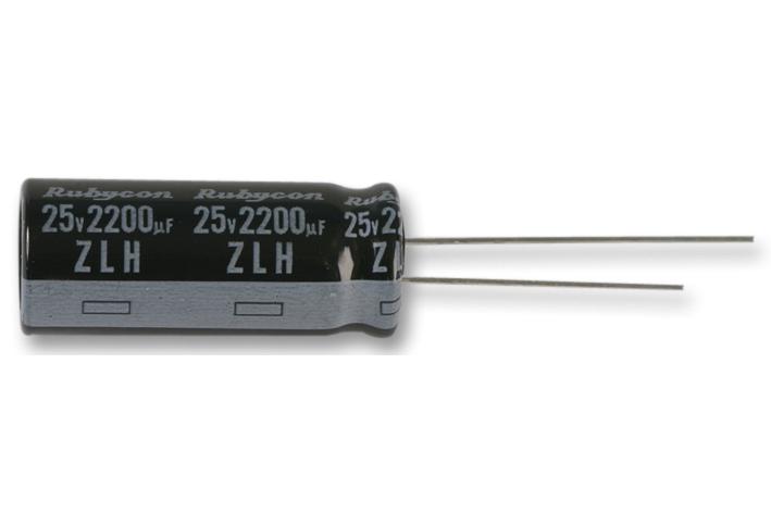 6.3ZLH220MEFCTA5X11 CAP, 220µF, 6.3V, 20% RUBYCON