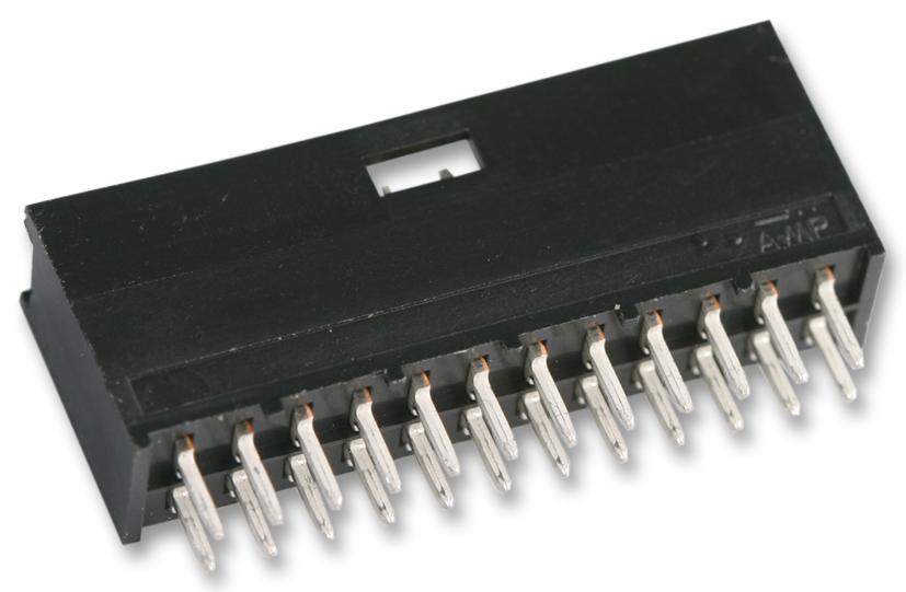 280385-1 HEADER, SHROUDED, 180DEG, 8X2WAY AMP - TE CONNECTIVITY