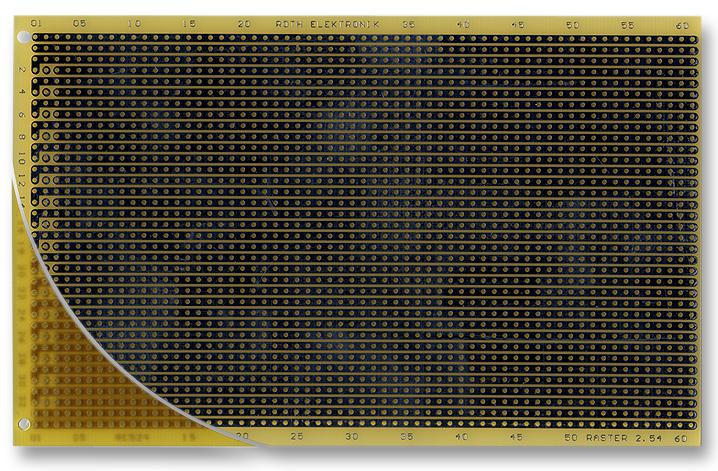 RE524-LF PCB, EUROCARD, FR4, STRIPES ROTH ELEKTRONIK