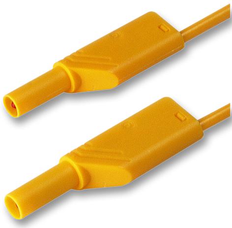 934069103 TEST LEAD, YELLOW, 2M, 1KV, 16A HIRSCHMANN TEST AND MEASUREMENT