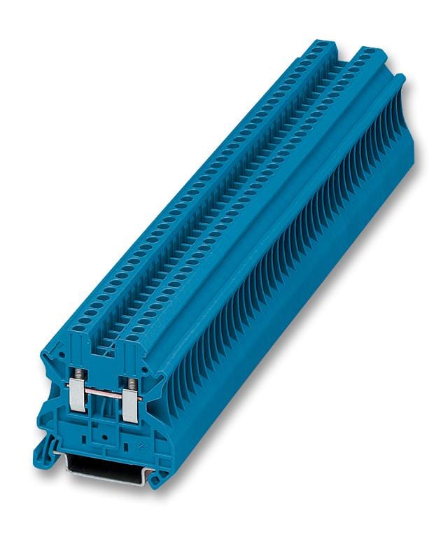 UT 6 BU TERMINAL BLOCK, DIN RAIL, 2POS, 12AWG PHOENIX CONTACT