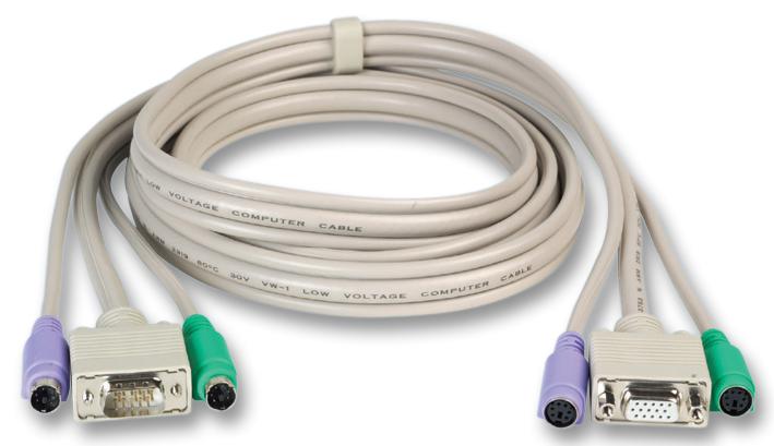 3089-2 EXTENSION CABLE, SVGA/PS2, 2M VIDEK