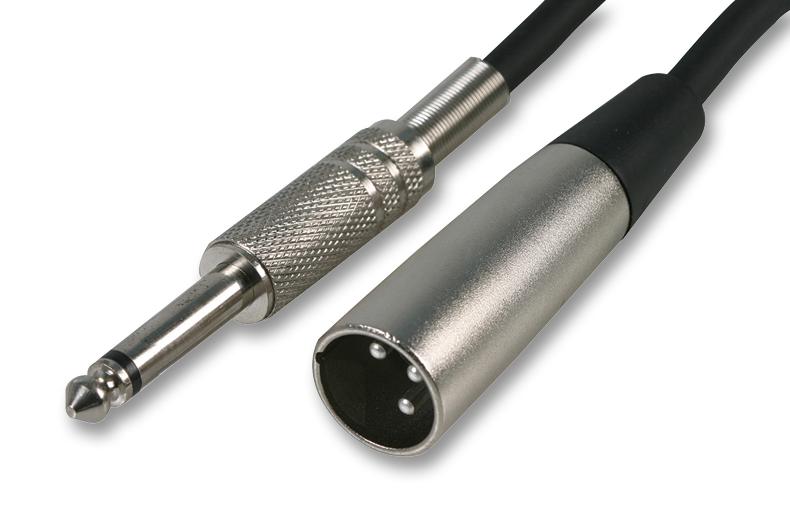 PSG01341 CABLE ASSY, 3P, MONO PLUG-XLR PLUG, 5M PRO SIGNAL