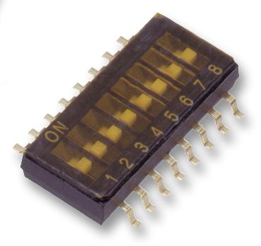 A6H-8101 SWITCH, 8 WAY, 1/2 PITCH, SPST, FLUSH OMRON