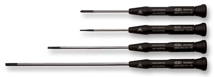 T4884X ESD SCEWDRIVER SET, PRECISION, ESD, 4PC CK TOOLS