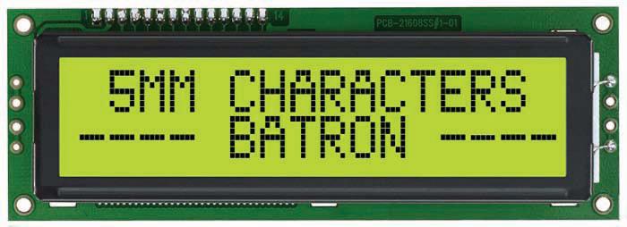 BTHQ22005VSS-STF-LED04 LCD MODULE, ALPHANUMERIC, 20X2 BATRON