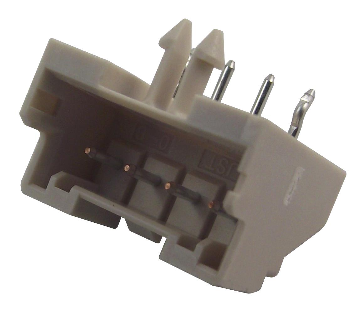 S04B-XASK-1(LF)(SN) HEADER, 90DEG, 4WAY JST (JAPAN SOLDERLESS TERMINALS)