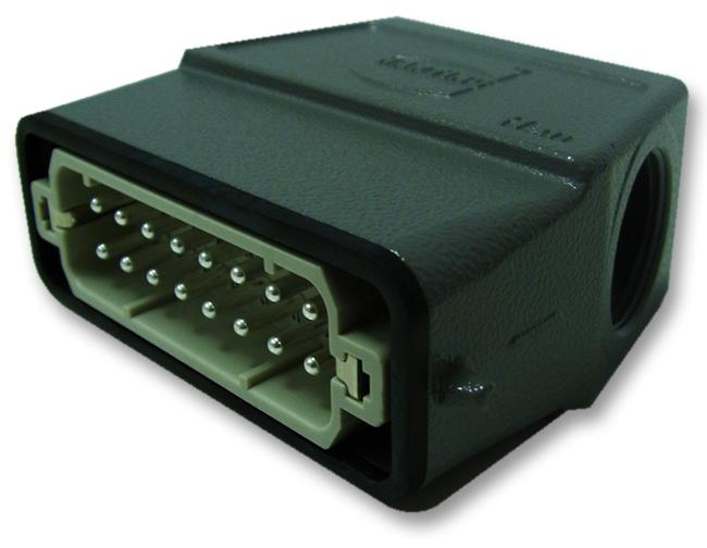 66 30 226 002200 HOOD + MALE INSERT, SIDE ENTRY, 10A HARTING