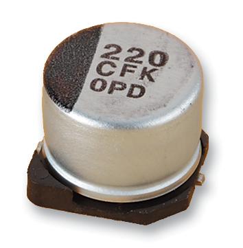 EEVFK1J221Q CAP, 220µF, 63V, RADIAL, SMD PANASONIC