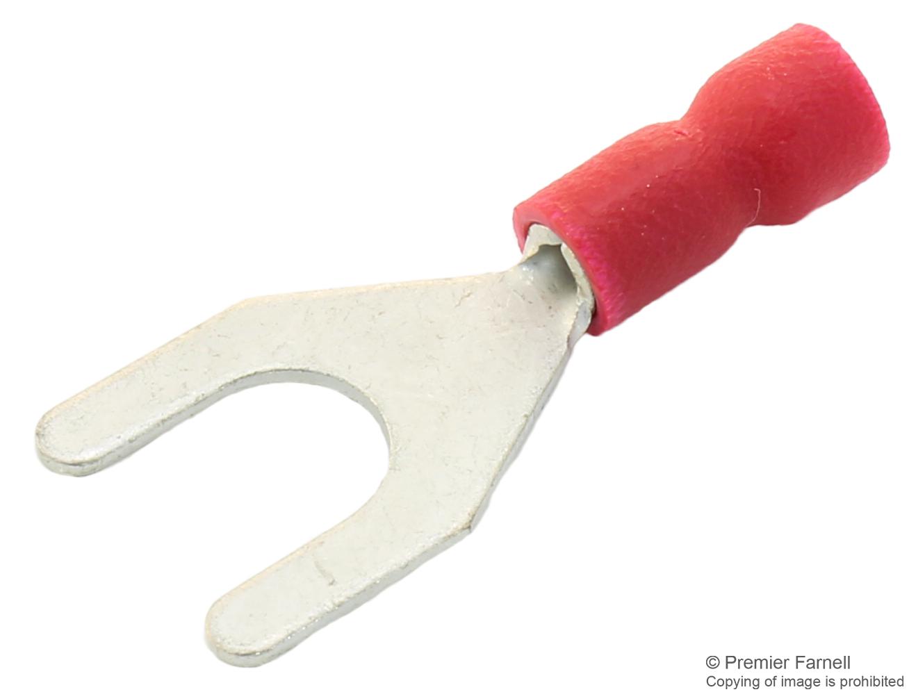 SVEL1-6 CRIMP TERMINAL, FORK, 6MM, RED, PK100 MULTICOMP PRO