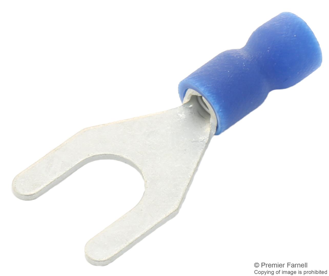 SVES2-4 CRIMP TERMINAL, FORK, 4MM, BLUE, PK100 MULTICOMP PRO
