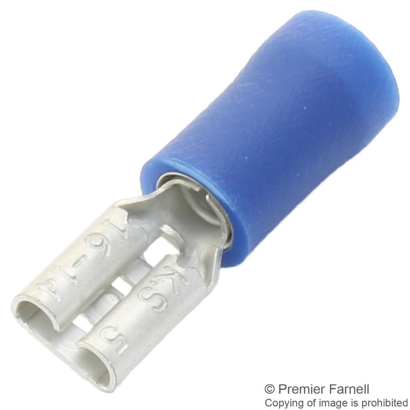 FDD2-187(8) CRIMP TERMINAL, FEMALE, BLUE, PK100 MULTICOMP PRO
