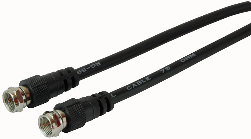JR9014 1M-ROHS BLACK LEAD, F PLUG-F PLUG RG59 1.0M BLACK PRO SIGNAL