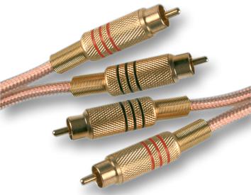 B054 LEAD, 2 X PHONO TO 2 X PHONO, GOLD 5M ELECTROVISION