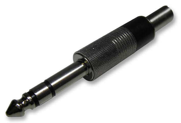 PSG01627 6.35MM JACK PLUG, STEREO, BLACK PRO SIGNAL