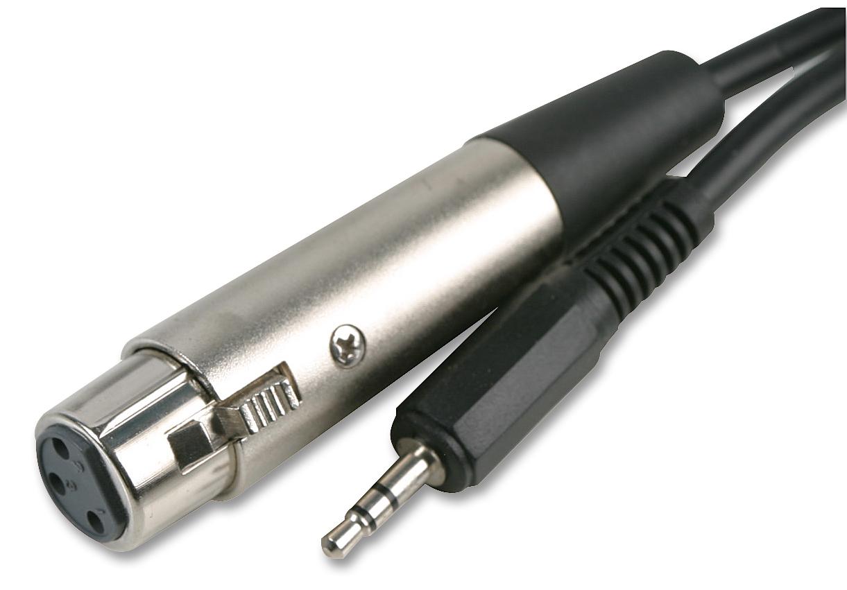 PSG00762 XLR S TO 3.5MM STEREO JACK LEAD, 2M PRO SIGNAL