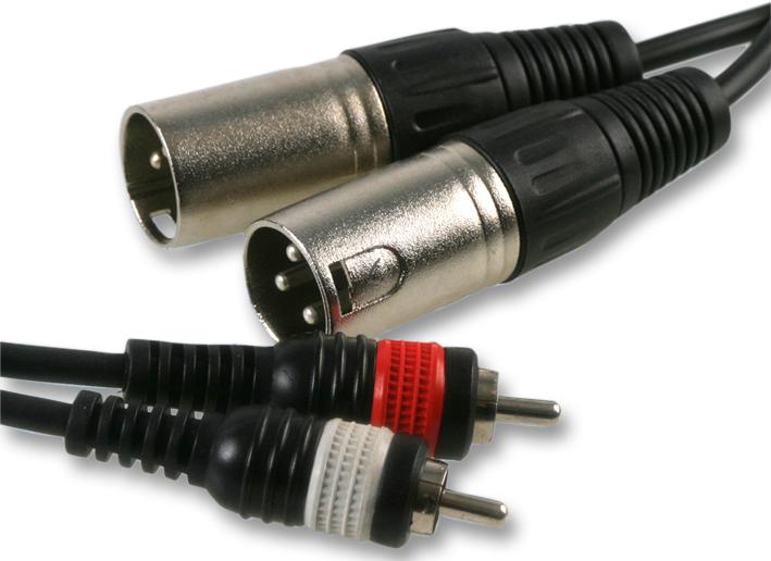 PLS00263 LEAD, 2X XLR PLUG TO 2X PHONO P 1.5M PULSE