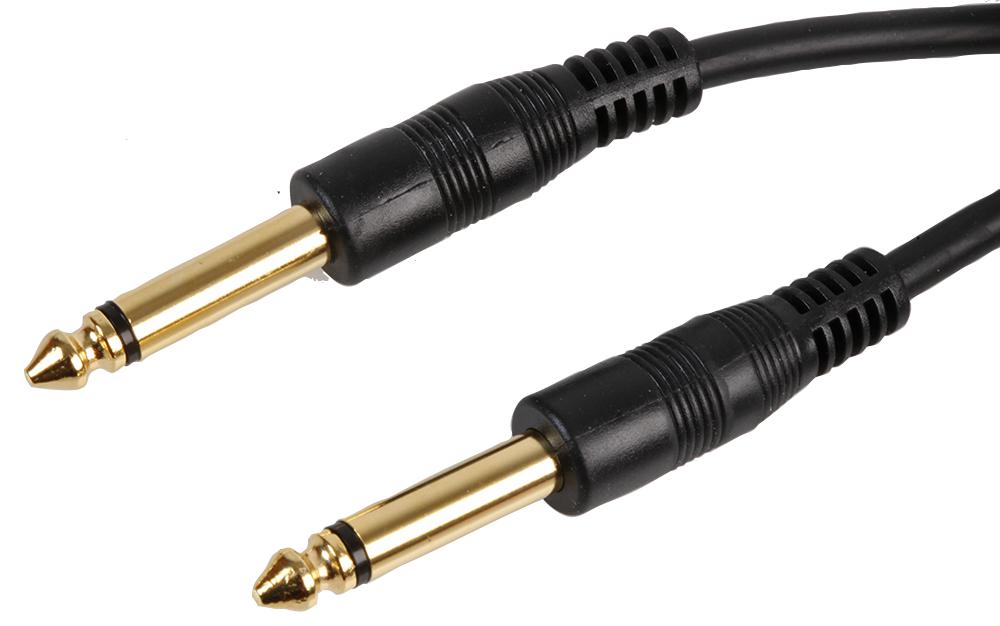 PSG00083 1/4" JACK PLUG-PLUG - GOLD/MONO/2M PRO SIGNAL