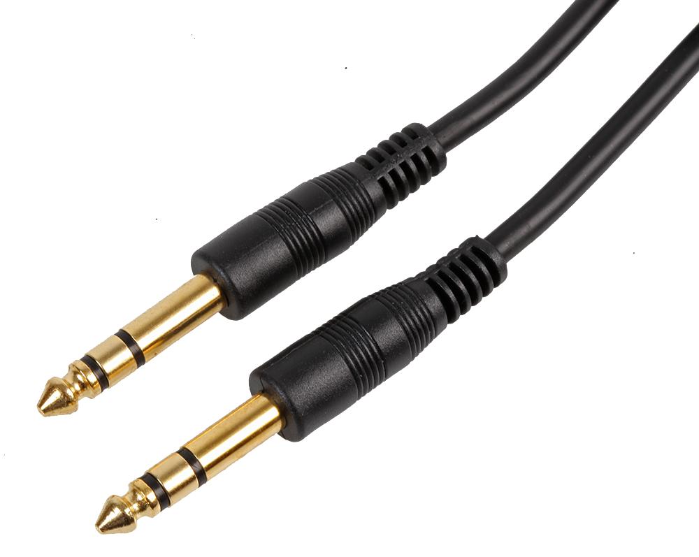 PSG00096 6.35MM STEREO JACK PLUG TO PLUG-1M PRO SIGNAL