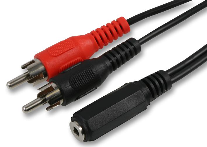 PSG00185 LEAD, 3.5MM S SOCKET-2XPHONO 2M PRO SIGNAL